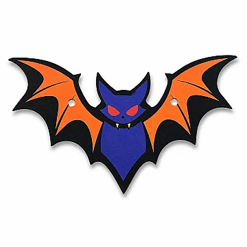Banderin de Cartulina Halloween Murcielago 2 Mts. - 2