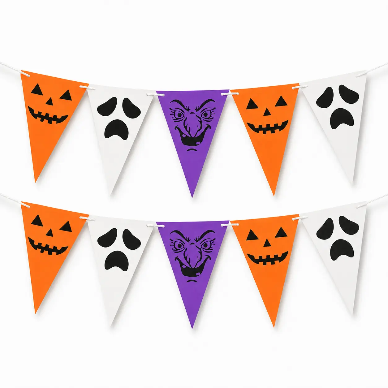 Banderin Triangular de Cartulina Halloween 2 Mts.