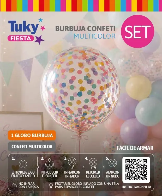 Set Burbuja Confetti Multicolor