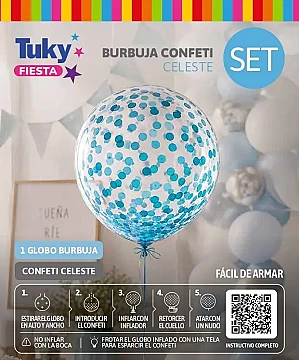 SET Burbuja Confeti Celeste - 1
