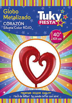 Corazón Rojo Contorno - 1