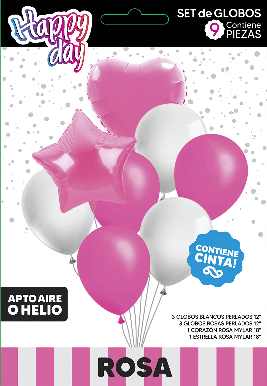 Set De Globos Rosa