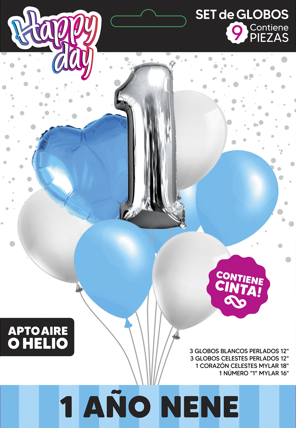 Set De Globos 1° Año Nene