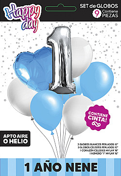 Set De Globos 1° Año Nene - 1