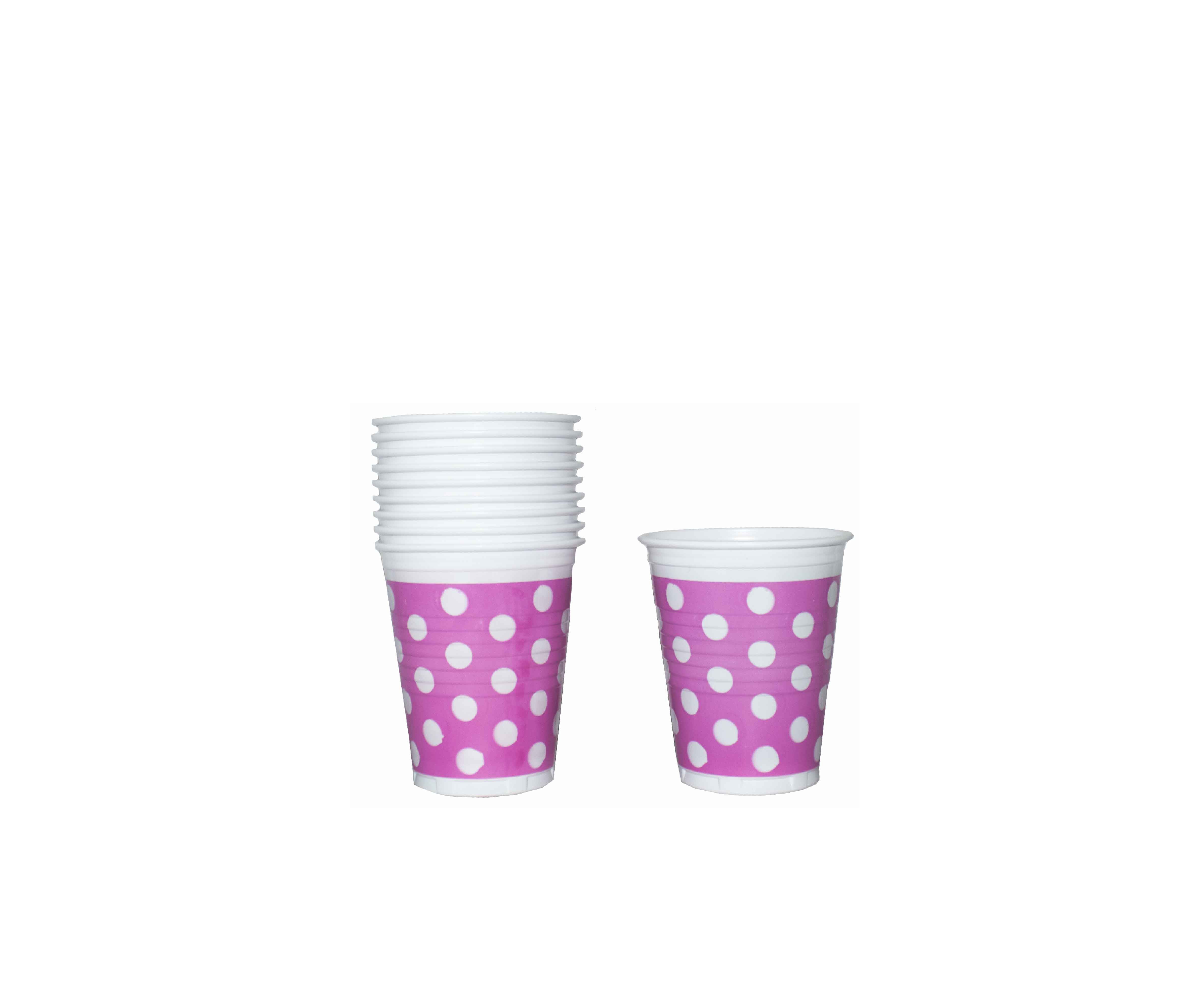 Vasos Rosas Con Lunares