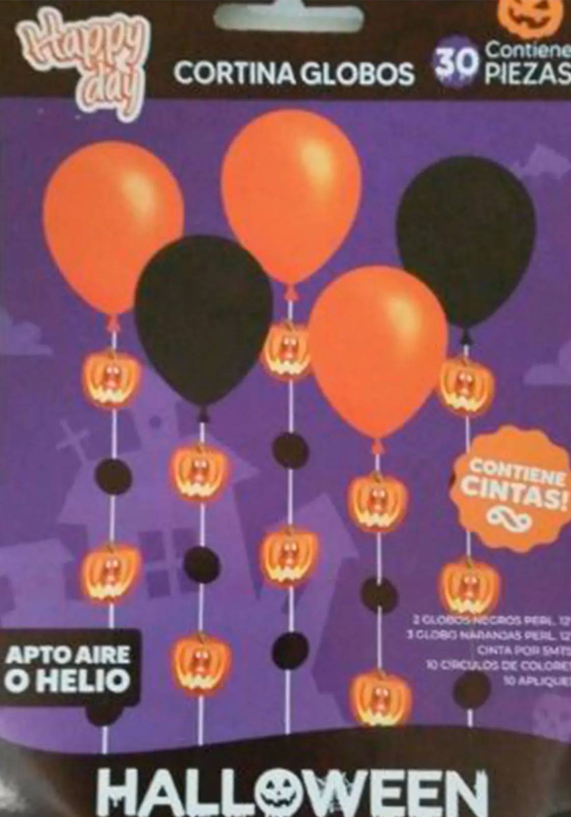 Cortina De Globos Halloween Calabazas